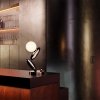 Dekoracyjna lampka stołowa LED platyna okrągła designerska na komodę Resonance MOD482TL-L6PT3K Maytoni